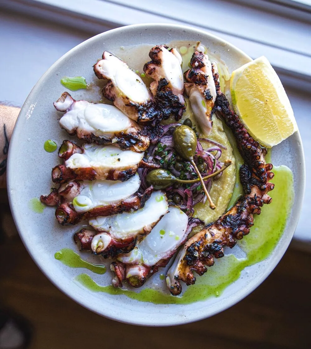 Chargrilled octopus at Opa Echuca